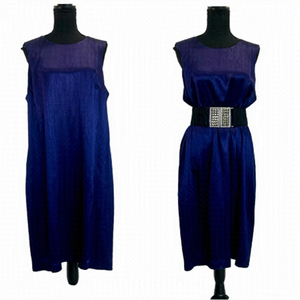 CLEO purple satin effect sleeveless sheath dress Sz 16 NWOT